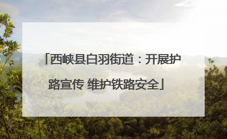 西峡县白羽街道：开展护路宣传 维护铁路安全