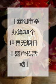 襄阳市举办第38个世界无烟日主题宣传活动