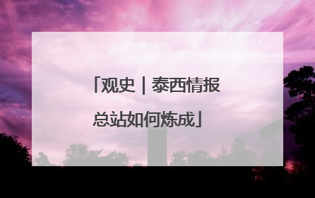 观史｜泰西情报总站如何炼成