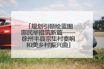 规划引领绘蓝图 惠民举措筑新篇——徐州丰县宗集村奏响和美乡村振兴曲