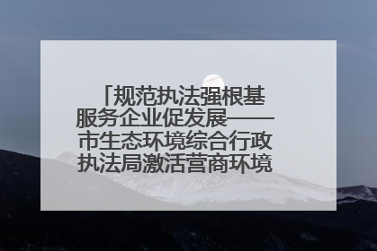 规范执法强根基 服务企业促发展——市生态环境综合行政执法局激活营商环境“绿色动能”