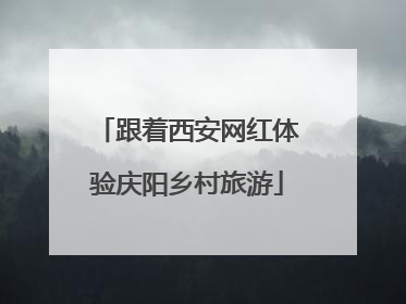 跟着西安网红体验庆阳乡村旅游