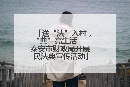 送“法”入村，“典”亮生活——泰安市财政局开展民法典宣传活动