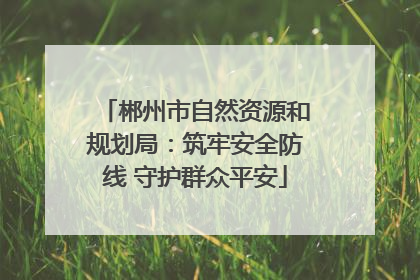 郴州市自然资源和规划局：筑牢安全防线 守护群众平安