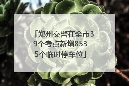 郑州交警在全市39个考点新增8535个临时停车位