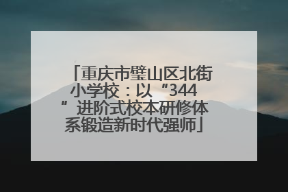 重庆市璧山区北街小学校：以“344”进阶式校本研修体系锻造新时代强师