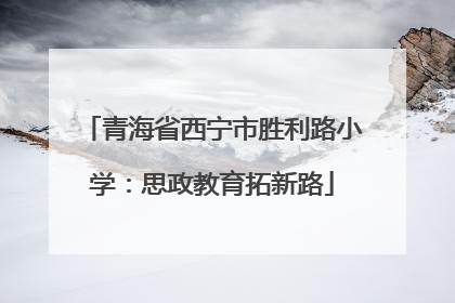青海省西宁市胜利路小学：思政教育拓新路