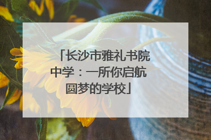 长沙市雅礼书院中学：一所你启航圆梦的学校