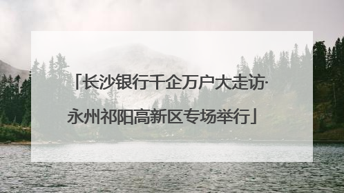 长沙银行千企万户大走访·永州祁阳高新区专场举行