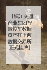 镇江交通产业集团智慧停车数据资产在上海数据交易所正式挂牌