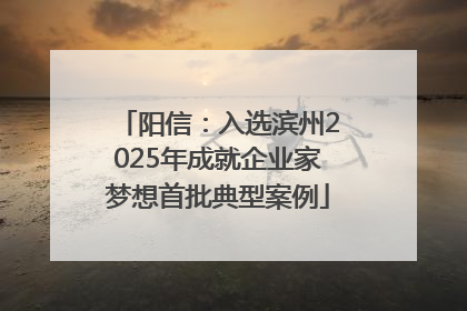 阳信：入选滨州2025年成就企业家梦想首批典型案例