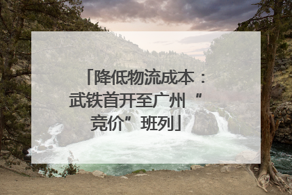降低物流成本：武铁首开至广州“竞价”班列