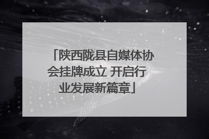 陕西陇县自媒体协会挂牌成立 开启行业发展新篇章