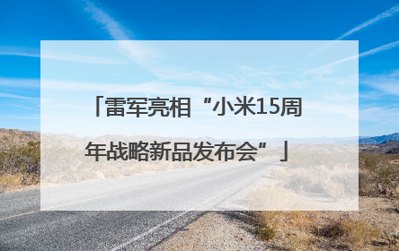 雷军亮相“小米15周年战略新品发布会”