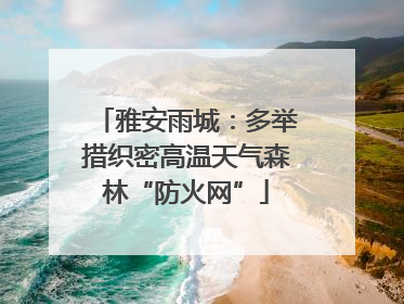 雅安雨城：多举措织密高温天气森林“防火网”