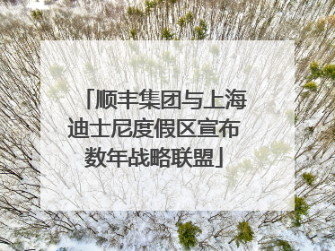 顺丰集团与上海迪士尼度假区宣布数年战略联盟