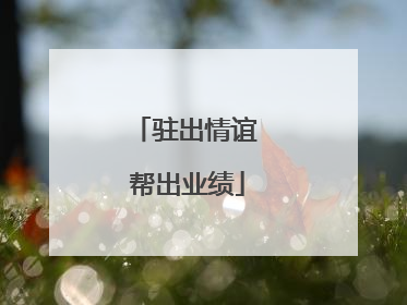 驻出情谊 帮出业绩