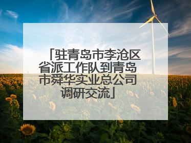 驻青岛市李沧区省派工作队到青岛市舜华实业总公司调研交流