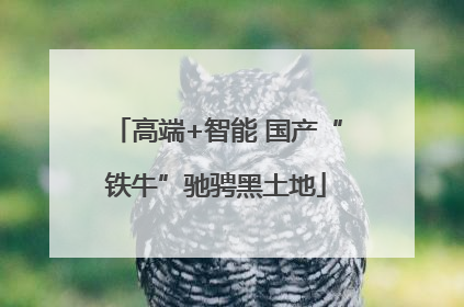 高端+智能 国产“铁牛”驰骋黑土地