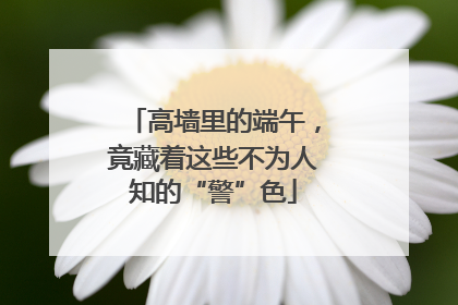 高墙里的端午，竟藏着这些不为人知的“警”色