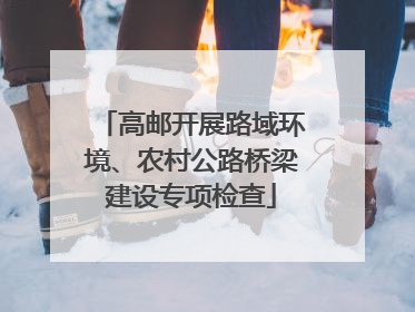 高邮开展路域环境、农村公路桥梁建设专项检查