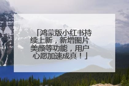 鸿蒙版小红书持续上新，新增图片美颜等功能，用户心愿加速成真！