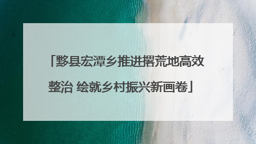 黟县宏潭乡推进撂荒地高效整治 绘就乡村振兴新画卷