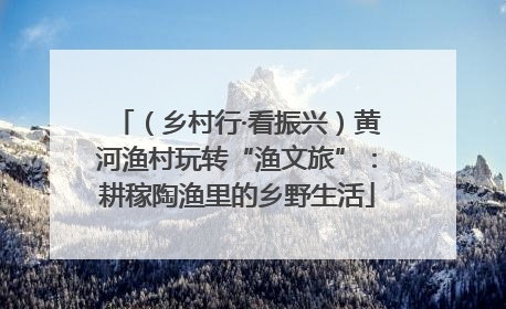 （乡村行·看振兴）黄河渔村玩转“渔文旅”：耕稼陶渔里的乡野生活