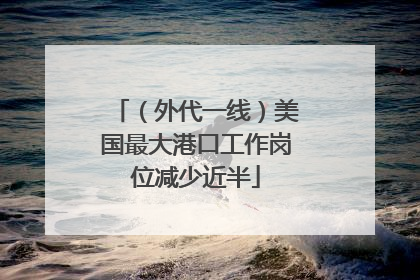 （外代一线）美国最大港口工作岗位减少近半