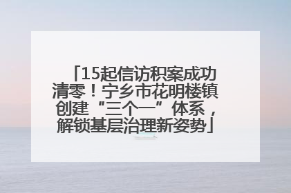 15起信访积案成功清零！宁乡市花明楼镇创建“三个一”体系，解锁基层治理新姿势