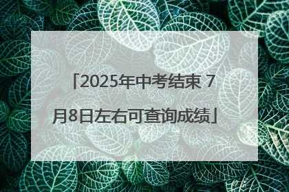 2025年中考结束 7月8日左右可查询成绩