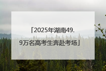 2025年湖南49.9万名高考生奔赴考场