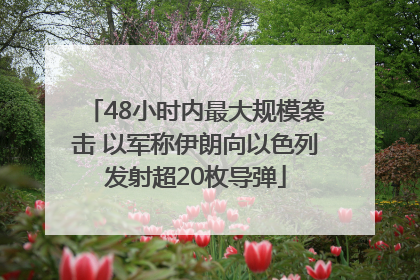 48小时内最大规模袭击 以军称伊朗向以色列发射超20枚导弹