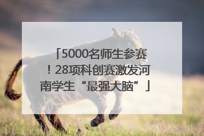 5000名师生参赛！28项科创赛激发河南学生“最强大脑”