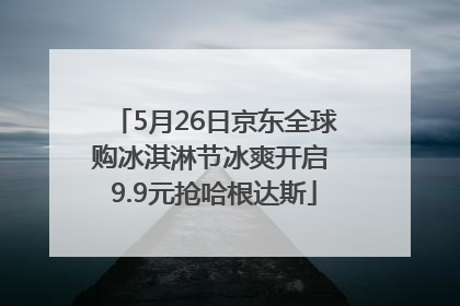 5月26日京东全球购冰淇淋节冰爽开启 9.9元抢哈根达斯
