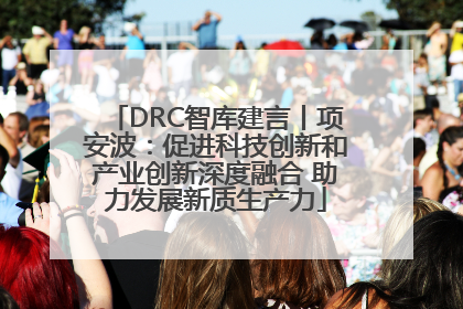 DRC智库建言丨项安波：促进科技创新和产业创新深度融合 助力发展新质生产力